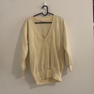 Yellow v neck sweater